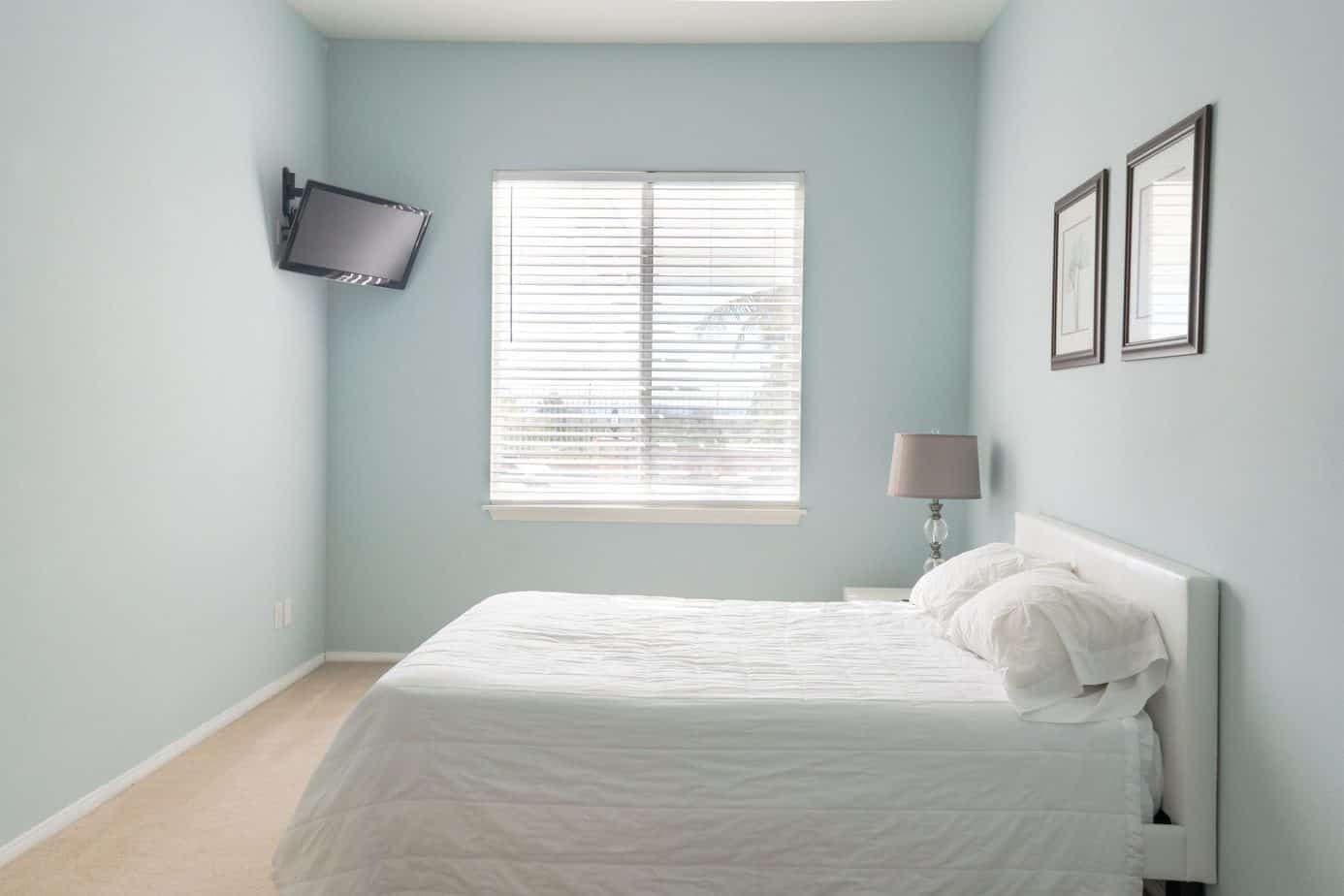 Private client bedroom with natural light